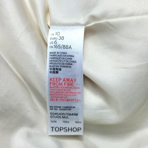 Topshop Colorblock Coat US 6 - Picture 9 of 10